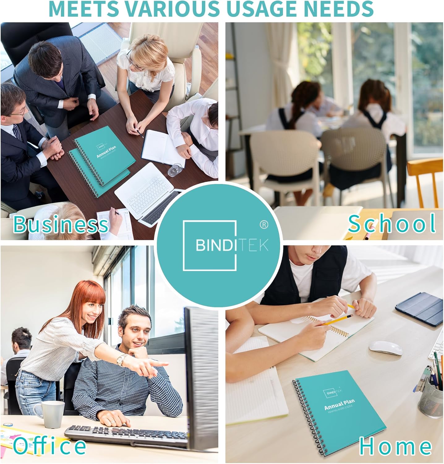 Binditek 100 Pack 7 Mil Binding Presentation Covers, Ultra Clear, 8.5 x 11 Inches, Letter Size, Square Corners, Un-Punched