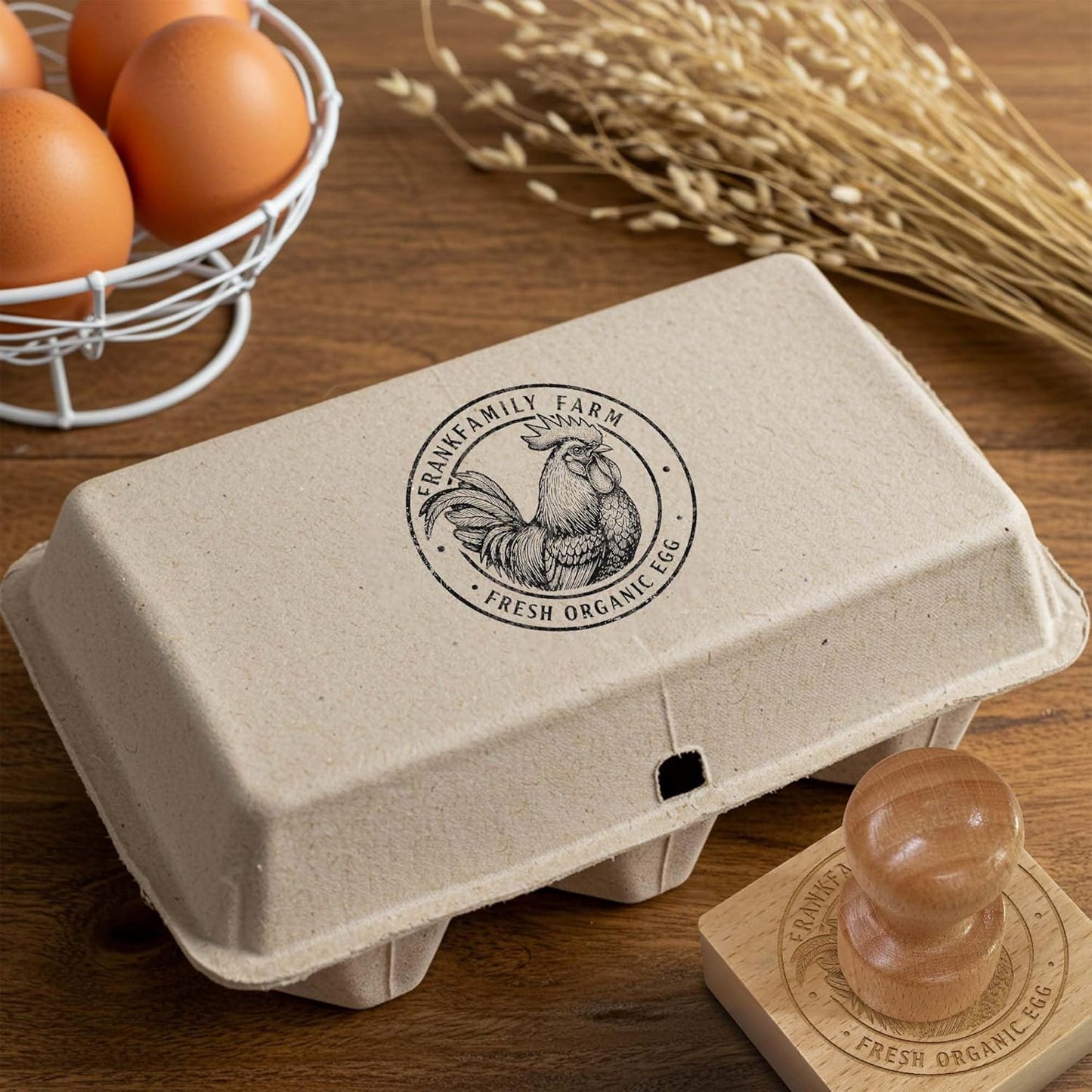 Custom Logo Stamp - Personalized Rubber Stamp - Multiple Size Options Available - Upload Your Logo (1"x1")