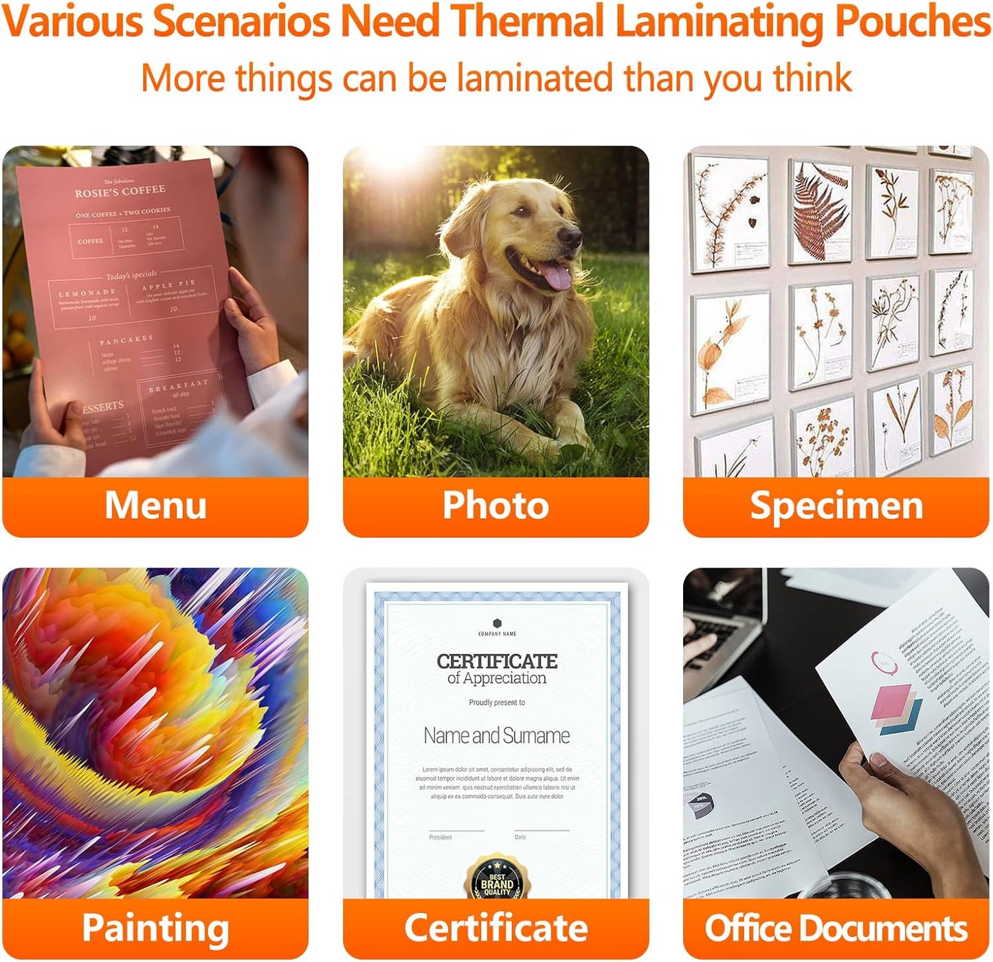 Thermal Laminating Pouches, 9 x 11.5 Inches Laminating Sheets, 3 mil Thick Laminate Sheets, 3000 Pack,Clear