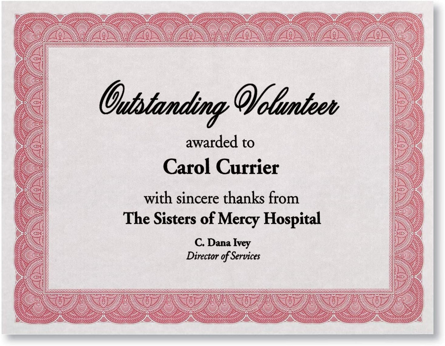 PaperDirect Stratton Gray Standard Certificate Paper, Maroon Border, 8 1/2 Inch x 11 Inch, 28lb Parchment, Certificates and Awards Paper, 100 Count, For School, Work, Diplomas & Award Certificates