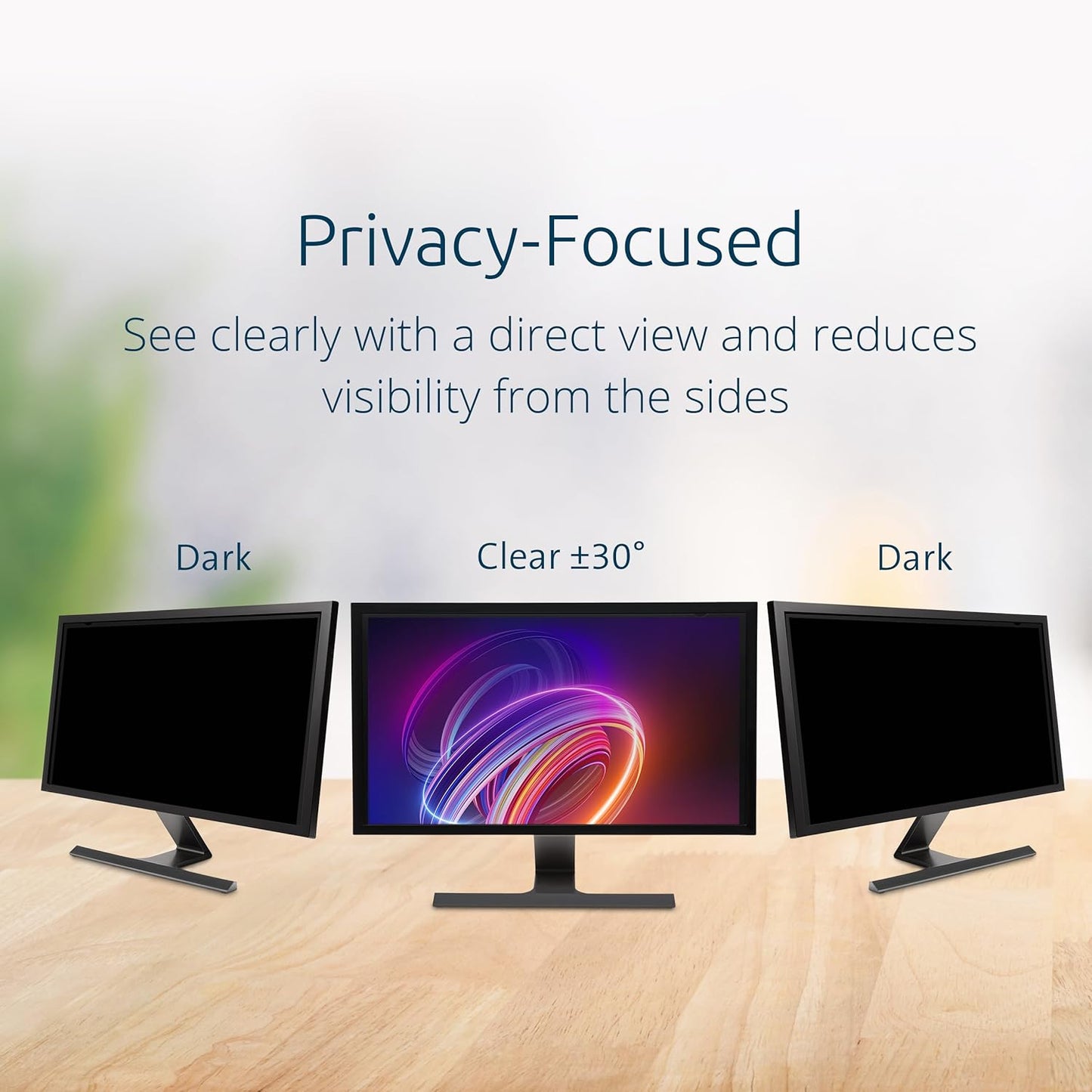 Kensington 23 inch Computer Privacy Screen for Desktop, 16:9 Widescreen Monitor, FP230W9 Anti-Glare Blue Ray Reduction Computer Privacy Filter, Matte and Glossy Viewing Options, K55417WW