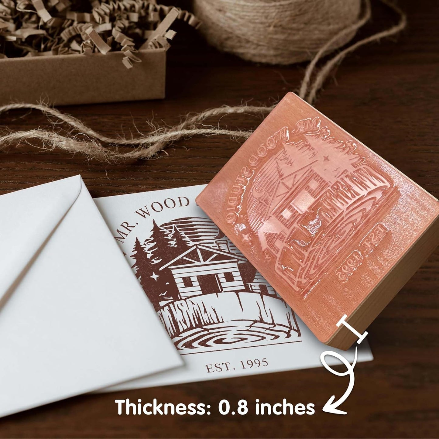 Custom Logo Stamp - Personalized Rubber Stamp - Multiple Size Options Available - Upload Your Logo (6"x6")