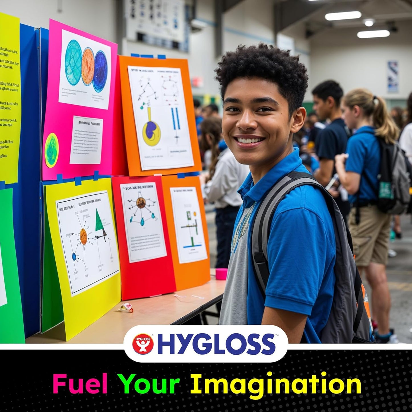 Hygloss Large Poster Board 22x28 - 25 Neon Yellow Single Color Poster Boards Bulk Pack - 10 Pt. Thickness Colored Poster Board Paper for Projects, Signs, Displays - Posterboard Multipack 22" x 28"