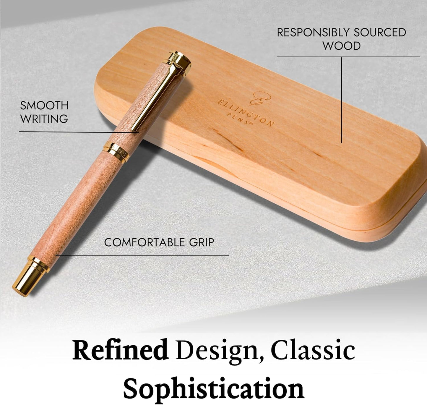 Elegant Wood Fountain Pen Set ā Includes Wooden Pen Box, Ink Converter, 6 Ink Cartridges, and Gift Box ā Writing, Calligraphy