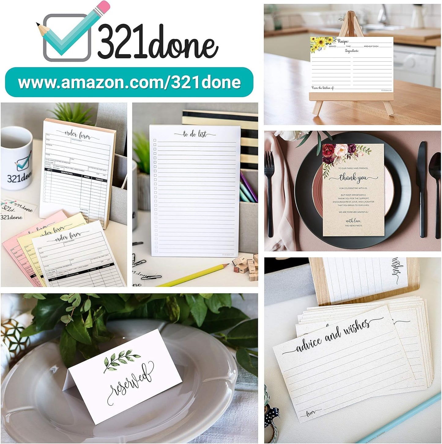 321Done Jumbo Rustic Index Cards - Made in USA - Large Size 5x7 Horizontal (Set of 50), Kraft Tan College-Ruled Lined Notecards Double-Sided, Thick Heavy Duty Cardstock, Simple Note Cards Lines, XL