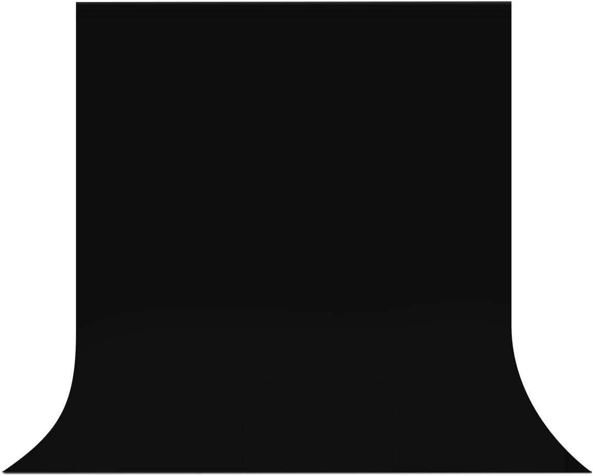 Black Backdrop Background,10 X 10 FT Large Photography Backdrop Photo Photoshoot Background Screen for Photography Photo Booth Backdrops Parties Curtain
