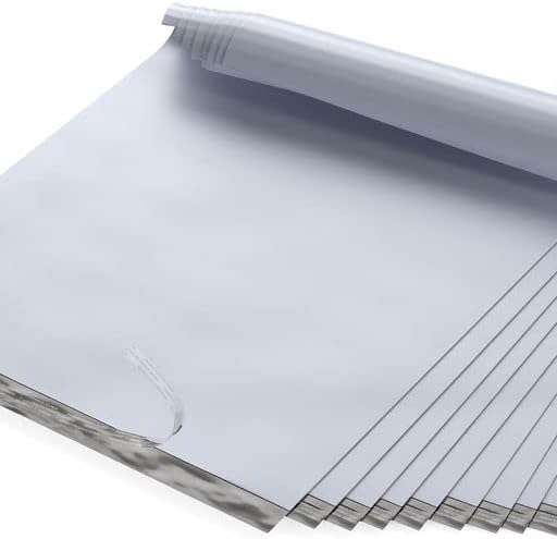 24" X 24" Extra Large Poly Mailers, 500 Count White Polymailer Shipping Envelopes for Clothes 2 Mil Unpadded Waterproof Opaque Self-Seal Poly Bags with Tear/Puncture Proof Adhesive Strip