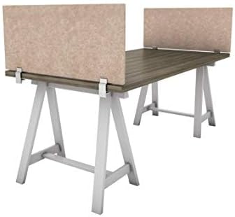 OBEX Panel Desk Mounted PET Privacy Screen, 18" x 36", Sand
