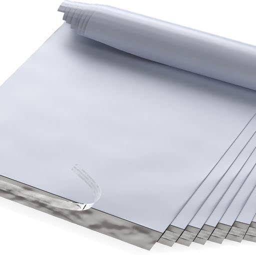 12" X 15.5" Large Poly Mailers, 100 Count White Polymailer Shipping Envelopes for Clothes 2 Mil Unpadded Waterproof Opaque Self-Seal Poly Bags with Tear/Puncture Proof Adhesive Strip