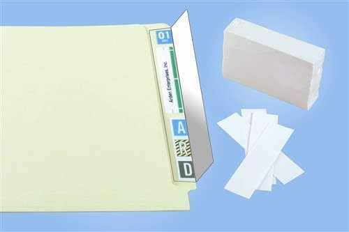 Clear Label Holder for End Tab Folders 3" x 1-1/2" Writable Insert Chart by DoctorStuff