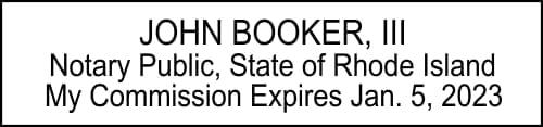 Rhode Island Rectangular Notary Stamp | Official State Notary Stamp | Official Seals | Meets State Specifications (Rhode Island, Rectangular Stamp)