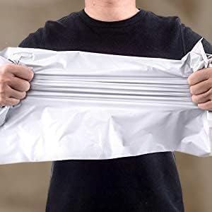 iMBAPrice 200-Pack Poly Mailers 12x15.5 Inch Mid Size #5 White Color Poly Mailing Envelopes Bags, Self Seal Adhesive Waterproof and Tear Proof (Total 200 Bags)