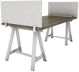OBEX Panel Desk Mounted PET Privacy Screen, 24" x 48, Stone