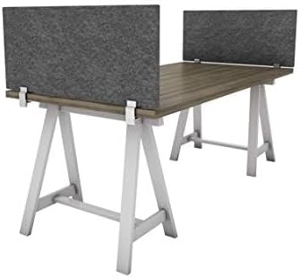 OBEX Panel Desk Mounted PET Privacy Screen, 18" x 36", Shadow