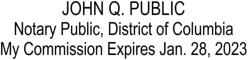 District of Columbia Rectangular Notary Stamp | Official State Notary Stamp | Official Seals | Meets State Specifications (District of Columbia, Rectangular Stamp)