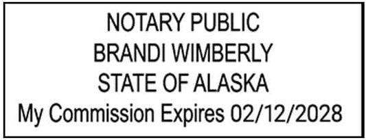 Alaska Rectangular Notary Stamp | Official State Notary Stamp | Official Seals | Meets State Specifications (Alaska, Rectangular Stamp)