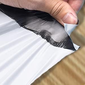 iMBAPrice 200-Pack Poly Mailers 12x15.5 Inch Mid Size #5 White Color Poly Mailing Envelopes Bags, Self Seal Adhesive Waterproof and Tear Proof (Total 200 Bags)