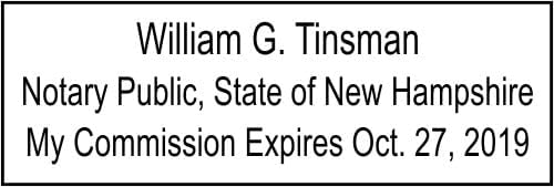 New Hampshire Rectangular Notary Stamp | Official State Notary Stamp | Official Seals | Meets State Specifications (New Hampshire, Rectangular Stamp)