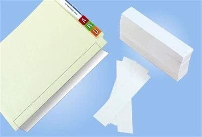 White Insert Labels for End Tab Chart Folders 3" x 1-1/2" Blank Writable Filing by DoctorStuff