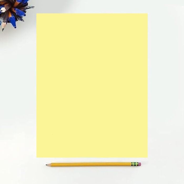 Colored Copy Paper, 20 LB (75 GSM) 8.5 X 11, 500 Sheets (Canary)