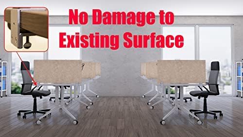 OBEX Panel Desk Mounted PET Privacy Screen, 24" x 60", Sand