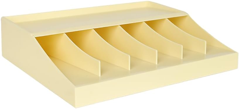 BankSupplies Bill Strap Rack Champagne Money Band Organizer Durable 6-Compartment Holder for Casinos, Banks, and Retailers