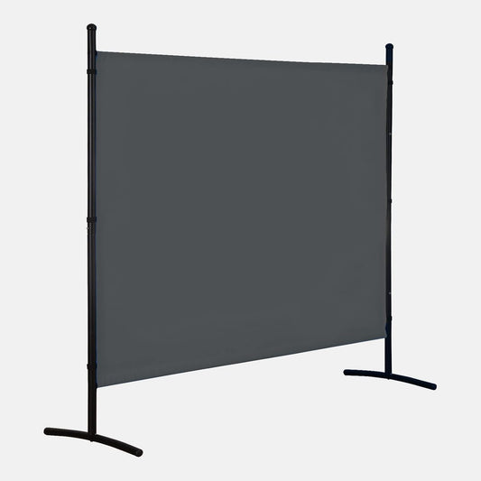 Single Panel Room Divider, Folding Privacy Screen Room Dividers for Office Home Dorm Separation, Freestanding Room Divider Screen Fabric Panel, Grey