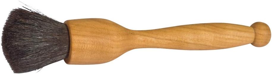 Redecker Dust Brush with Goat Hair Bristles and Oiled Beechwood Handle, 5-1/8-Inches, Black