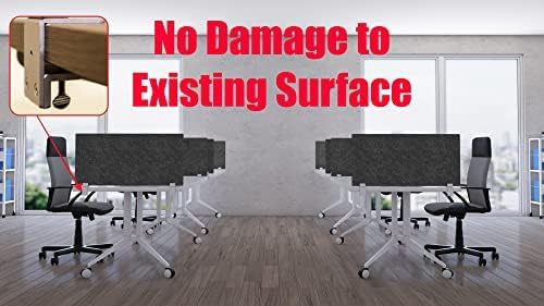 OBEX Panel Desk Mounted PET Privacy Screen, 24" x 30", Shadow
