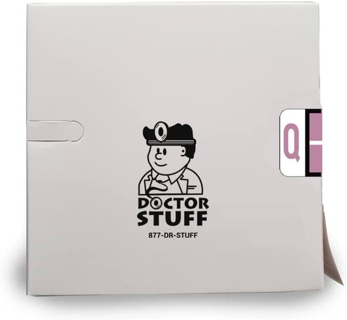 Doctor Stuff - File Folder Labels, Alphabet Letter Q, Compatible with Smead BCCR/BCCS - TPAM Series Alpha Stickers Lilac, 1" x 1-1/4", 500/Roll