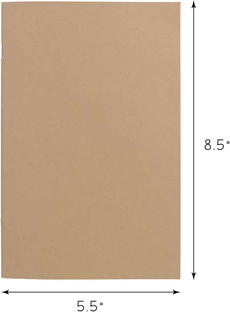 Hygloss Blank Books 5.5 x 8.5 Inches - 20 Pack – Kraft Color Paperback for Drawing & Writing – Empty Books for Journaling, Sketching or Arts & Craft