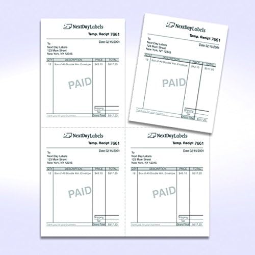NextDayLabels - 8-1/2 x 11 Blank Perforated Paper, 24# Paper Perforated in 4 pcs, 4 Per UP Page Perforated Paper - 500 Sheets/Ream, Item #1689