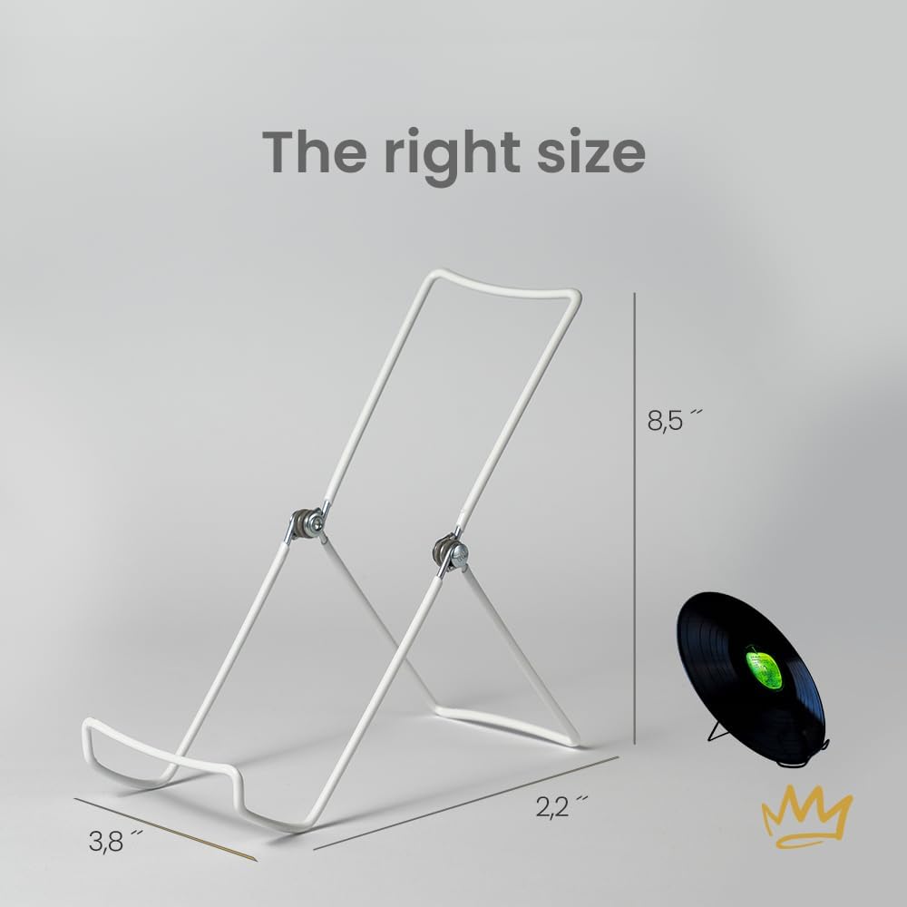 KINGDOM SOLUTIONS MADE IN USA 12-Pack Sturdy & Durable Adjustable White Metal Easels to Display Books, Frames, Comics, Plates & More - Unique on the Market