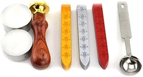 Customizable Personalized Custom Monogram Logo Picture Wax Seal Stamp Sealing Wax Sticks Spoon Box Set Invitations Package Seal Wax Seal Sealing Stamp Melting Spoon Set