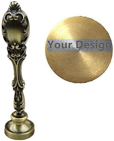 MDLG Customize Your Design Picture Logo Text Wax Seal Stamp Vintage Peacock Copper Handle Set