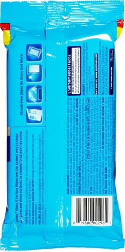 Windex Glass and Surface Pre-Moistened Wipes, Original, 38 Count (Pack of 2)
