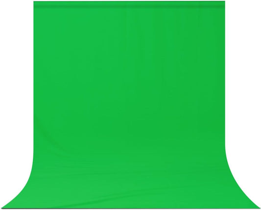 Green Screen Backdrop Background,10 X 10 FT Large Photography Backdrop Photo Background Screen for Streaming Zoom Photo Muslin Green Curtain Video Recording Greenscreen Picture Photoshoot