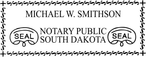 South Dakota Rectangular Notary Stamp | Official State Notary Stamp | Official Seals | Meets State Specifications (South Dakota, Rectangular Stamp)