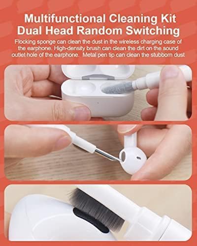 Hagibis Cleaning Soft Brush Keyboard Cleaner 5-in-1 Multi-Function Computer Cleaning Tools Kit Corner Gap Duster Keycap Puller for Bluetooth Earphones LEGO Laptop Airpods Pro Camera Lens (Grey)