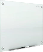 Quartet Whiteboard, Glass Dry Erase Board, Infinity Frameless Mounting by Quartet