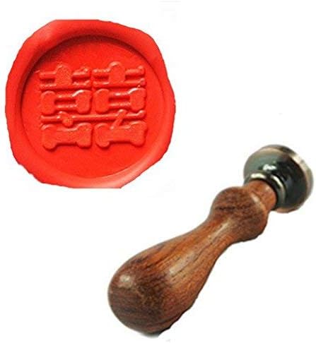 21 Styles Decorative Barque Chinese Character Double Happiness Symble Wax Seal Sealing Stamp Curlicue Wedding Invitation Christmas Gift Cards Embellishment Cutomize Seal Stamp Rosewood Handle Set
