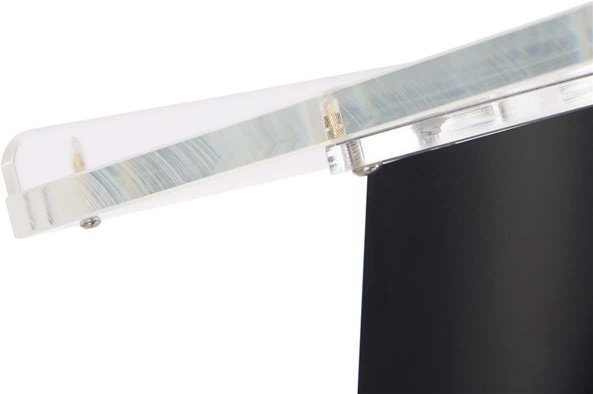 Displays2go Acrylic Podium, Aluminum Sides, Acrylic Front Panel, Black (LECTALACB)
