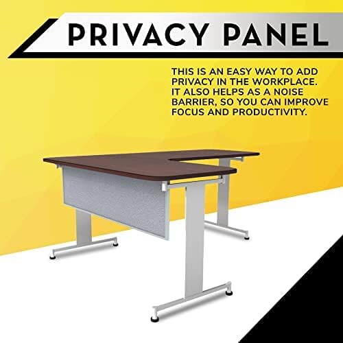 OBEX Acoustic Table Mounted Modesty Desk Privacy & Sound Absorbing Panel for Office Cubicles, 18" x 66", Overcast