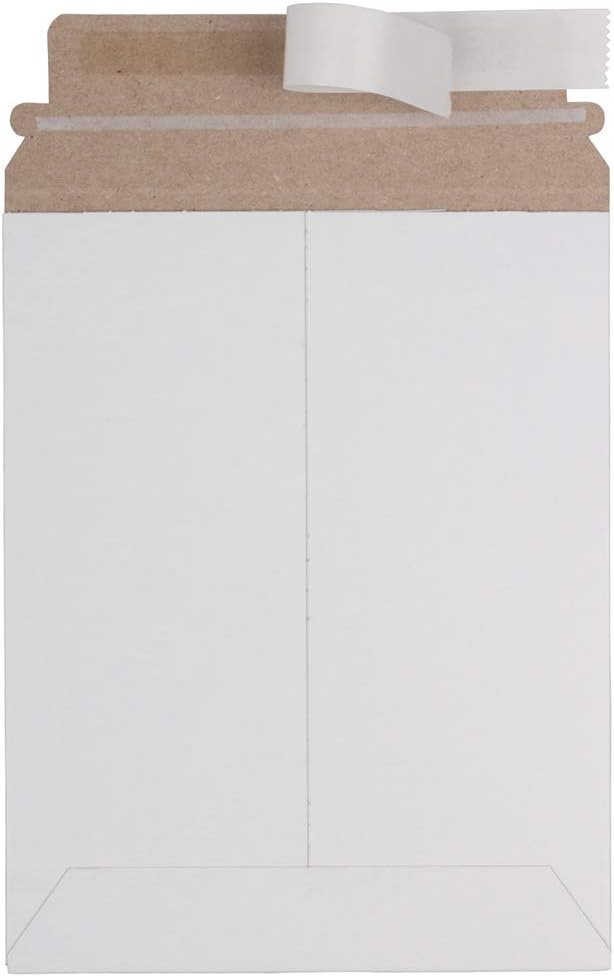 JAM Paper Recycled Photo Mailer Envelopes - 7" x 9" - White - 6/pack