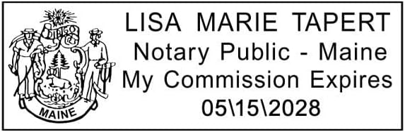 Maine Rectangular Notary Stamp | Official State Notary Stamp | Official Seals | Meets State Specifications (Maine, Rectangular Stamp)