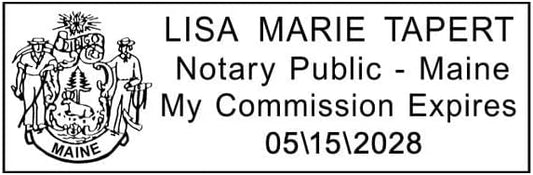 Maine Rectangular Notary Stamp | Official State Notary Stamp | Official Seals | Meets State Specifications (Maine, Rectangular Stamp)