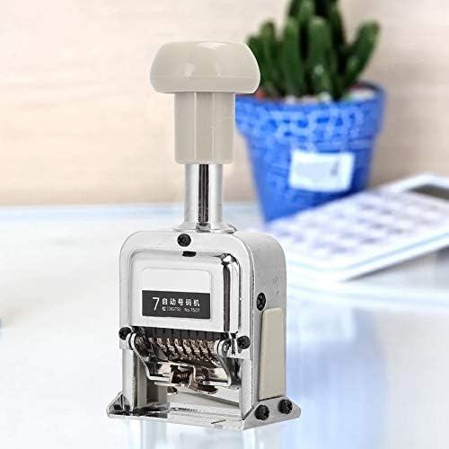 Automatic Numbering Machine, 7 Digits Seal Automatic Transposition Numbering Machine Office Equipment School Supplies Business Numbering Stamps
