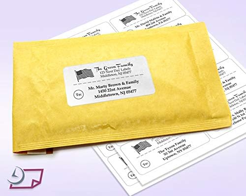 NextDayLabels – 4” x 2” Rectangular Sticker Labels for Printer - White Laser/Inkjet Printer Labels Return Address Labels Shipping Label Stickers (50 Sheets, 10 Per Sheet, 500 Labels)
