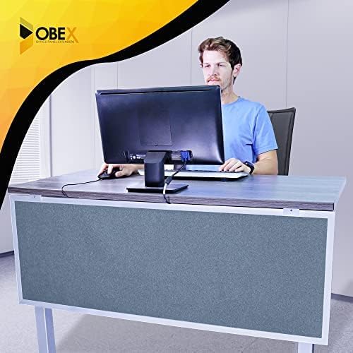 OBEX Acoustic Table Mounted Modesty Desk Privacy & Sound Absorbing Panel for Office Cubicles, 24" x 66", Twilight