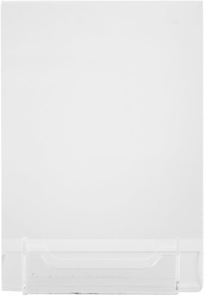 Dazzling Displays Clear Acrylic Slanted Sign Holder 8.5 x 11 - Clear Slanted Picture Frame - Premium Acrylic Sign Holder for Office, Retail, Tradeshow and Home Use (50-Pack)